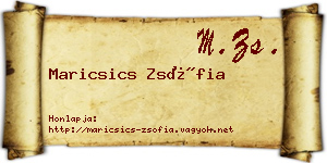 Maricsics Zsófia névjegykártya