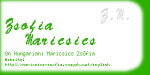zsofia maricsics business card